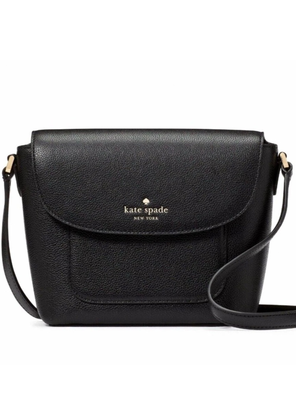 Kate Spade Elsie Pebbled Leather Crossbody Black like New Condition